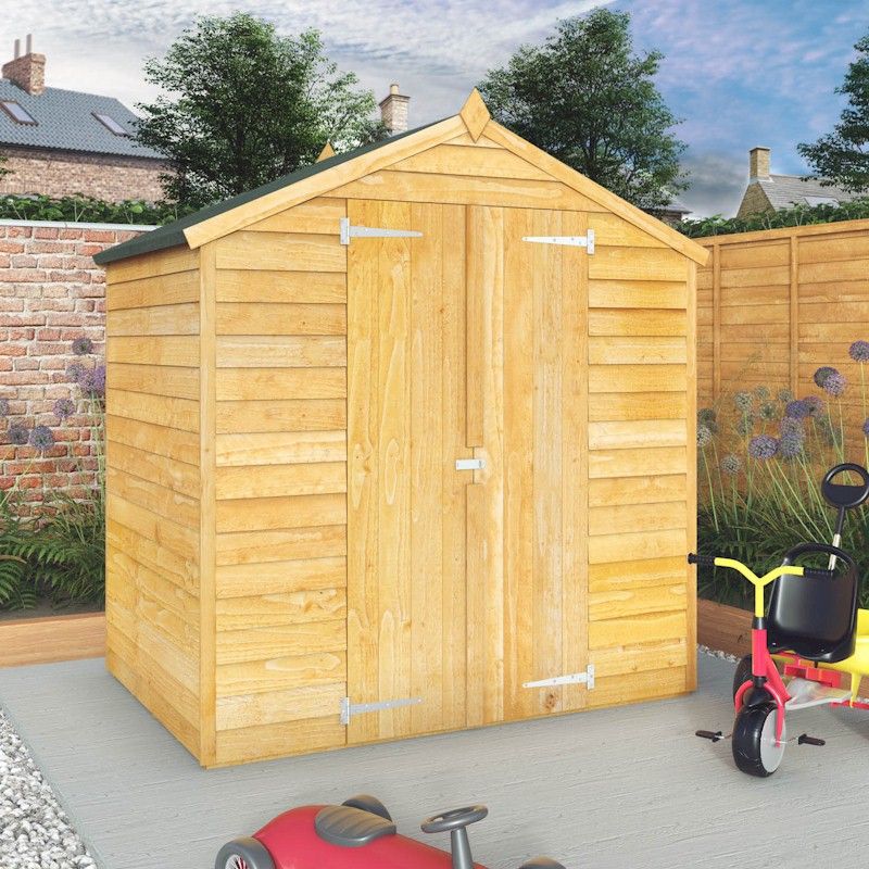 Mercia Overlap Apex Double Door Shed X Windowless One Garden