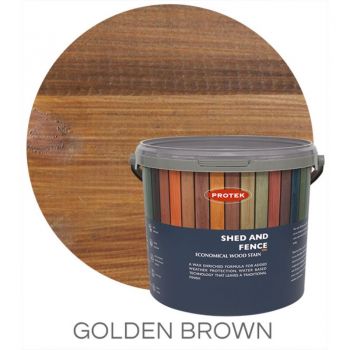 Protek Shed and Fence Stain - Golden Brown 5 Litre image