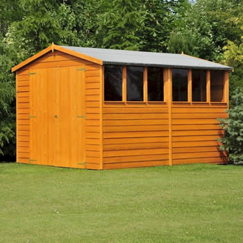 Shire Overlap Garden Shed 12x6 with Double Doors image