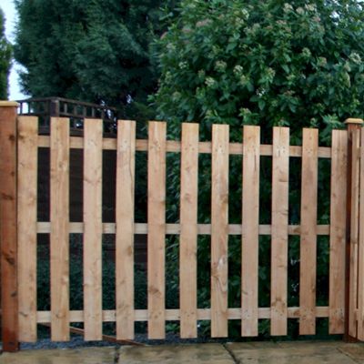 3ft x 6ft Square Top Picket Fence Panel - One Garden