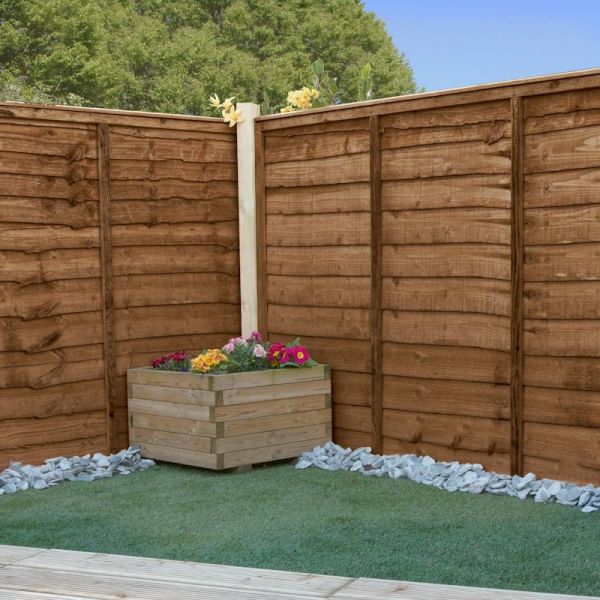 4ft x 6ft Waney Edge Lap Pressure Treated Fence Panel - One Garden