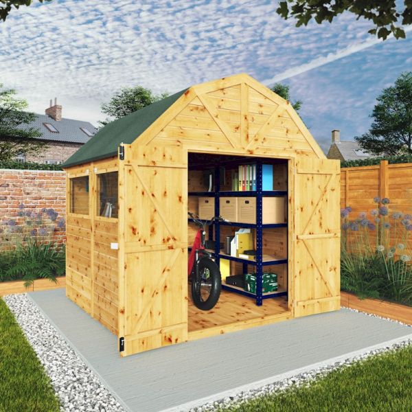 Mercia Premium Shiplap Dutch Barn Shed 8x8