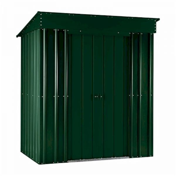 Lotus Pent 6x3 Heritage Green Metal Shed