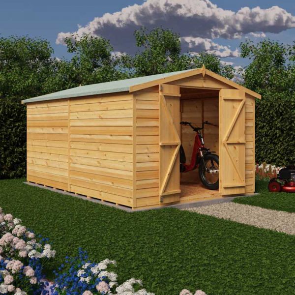 Shire Value Overlap Garden Shed 12x8 No Windows