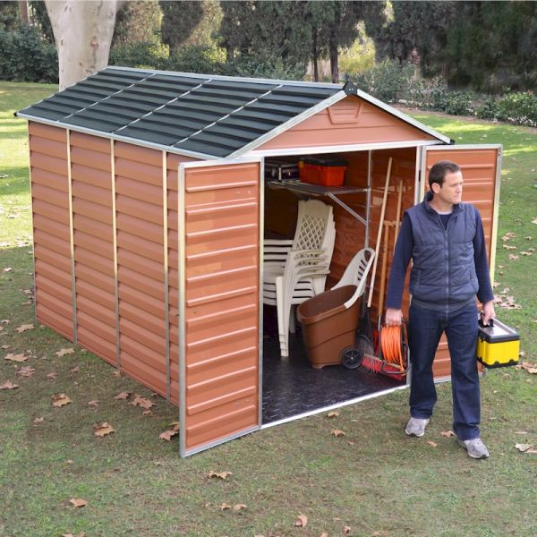 Palram - Canopia Skylight Amber Plastic Shed 6x10