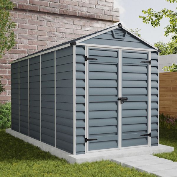 Palram - Canopia Skylight Dark Grey Plastic Shed 6x12