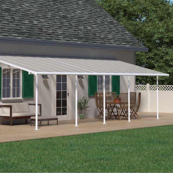 Palram - Canopia Sierra Patio Cover 3m x 9.15m White Clear