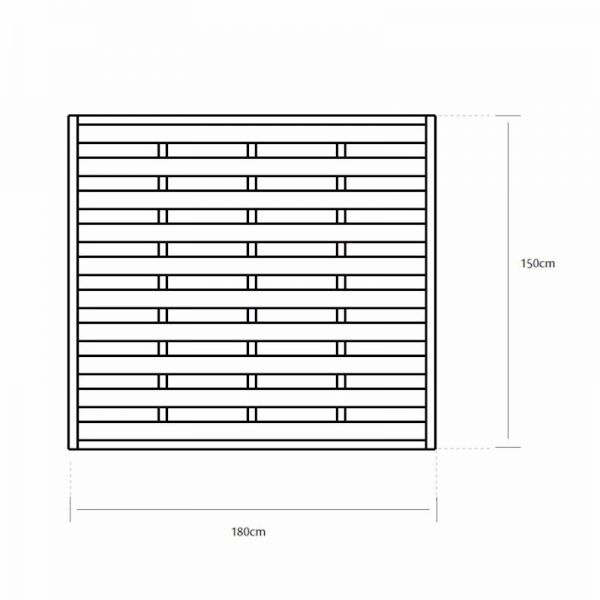 Grange Elite Esprit Square Fence Panel 1.5m