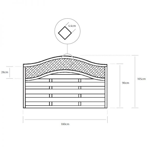 Grange Elite Meloir Fence Panel 1.05m