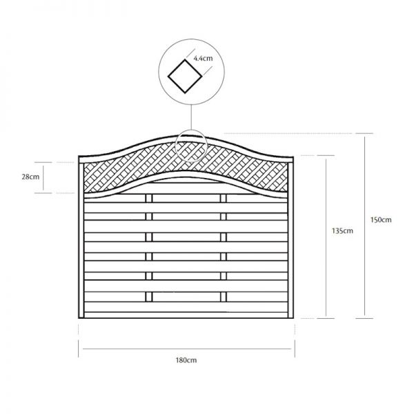 Grange Elite Meloir Fence Panel 1.5m