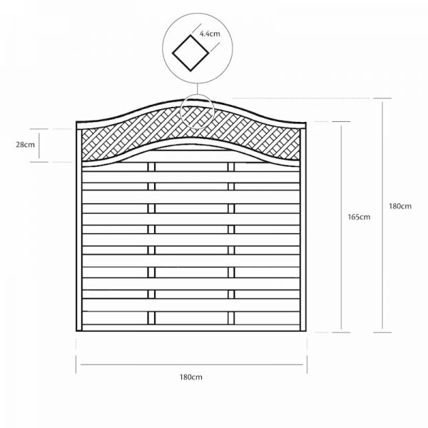 Grange Elite Meloir Fence Panel 1.8m