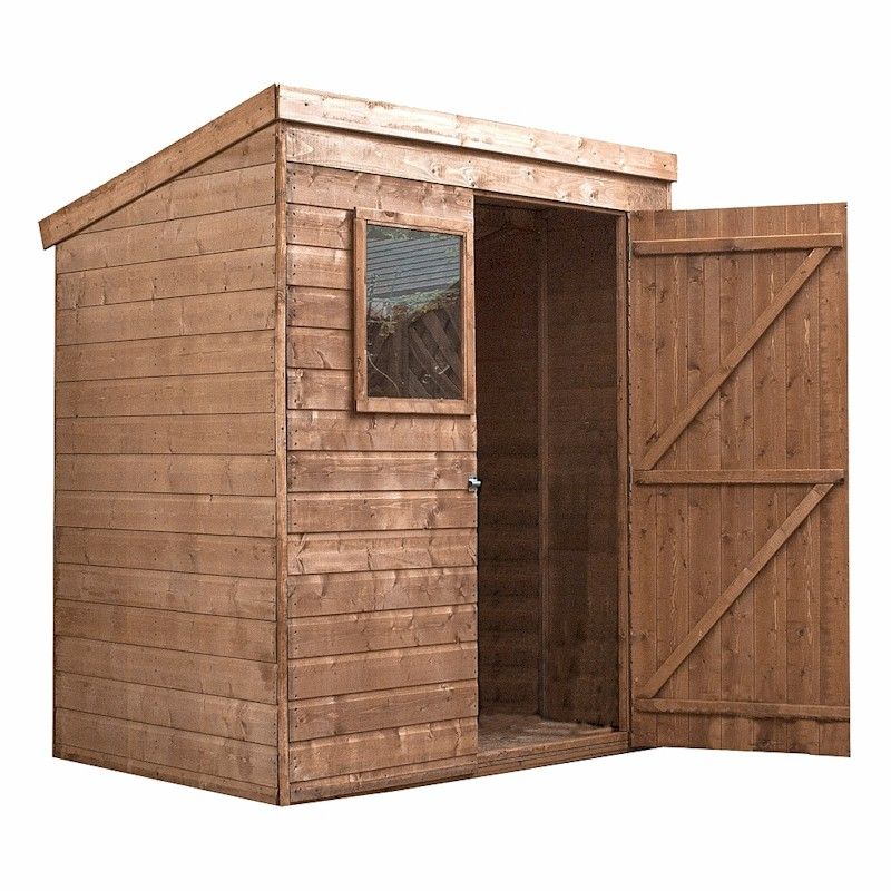 mercia classic pressure treated shiplap pent shed 6x4