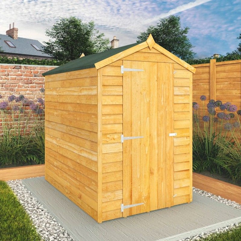 Mercia Overlap Apex Shed 6x4 - Windowless - One Garden