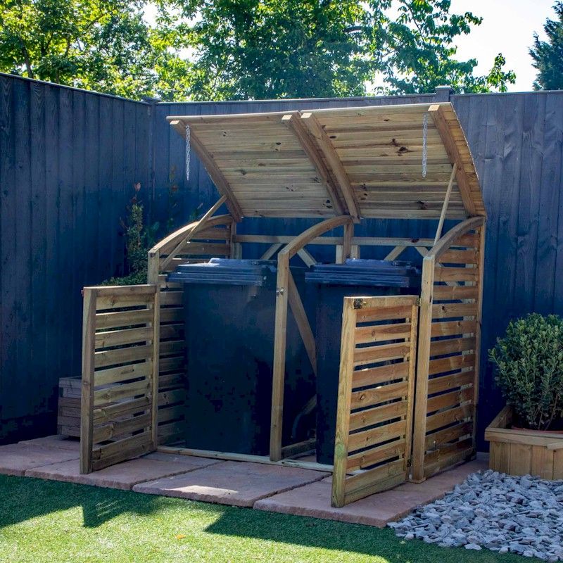 Mercia Pressure Treated Double Bin Store - One Garden