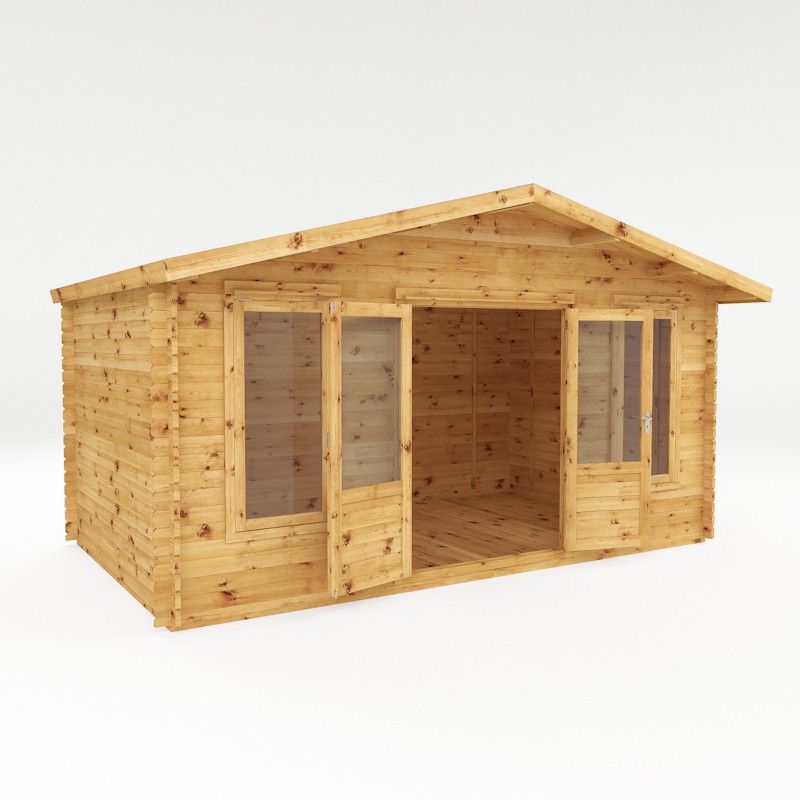 Mercia Retreat Log Cabin 5m x 3m - 28mm - Double Glazed - One Garden