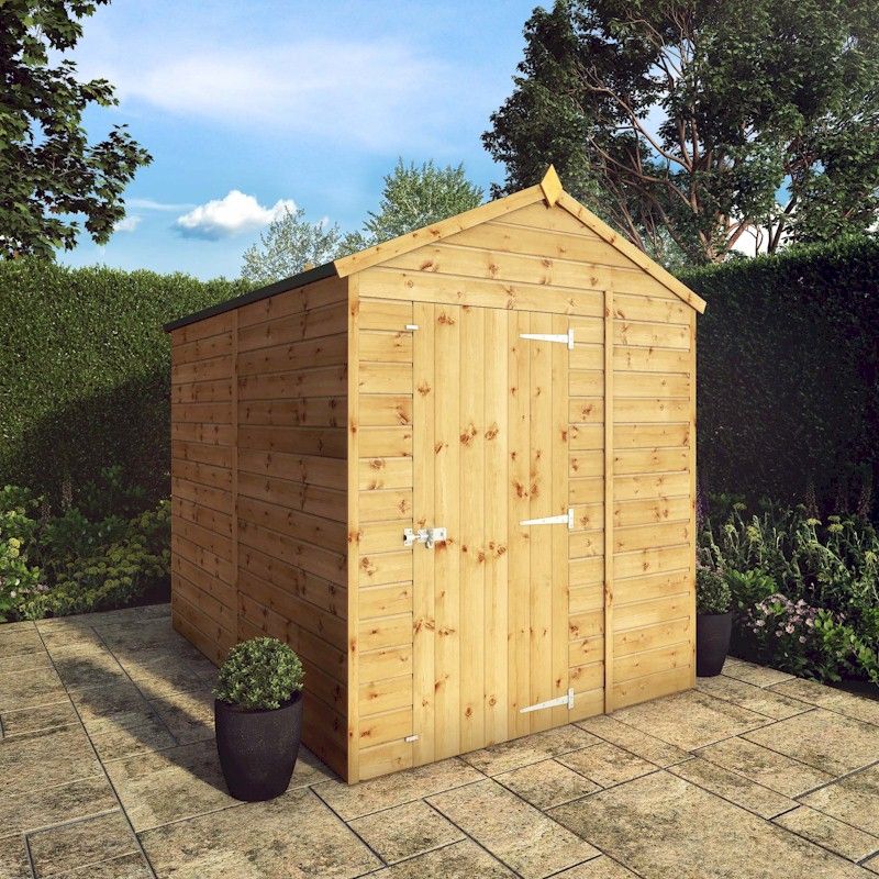 Mercia Shiplap Apex Shed 8x6 - Windowless - One Garden