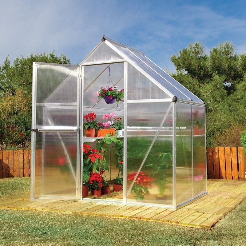 Palram - Canopia Mythos 6x4 Greenhouse - Silver - One Garden