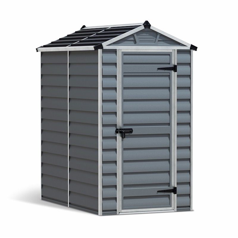 Palram - Canopia Skylight Dark Grey Plastic Shed 4x6 - One Garden