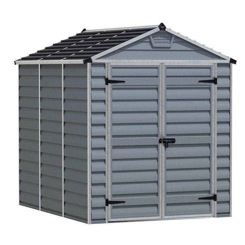 Palram - Canopia Skylight Dark Grey Plastic Shed 6x8 - One Garden