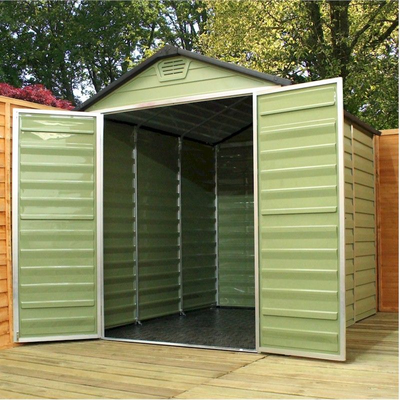 Palram SkyLight Green Plastic Shed 10x6 - One Garden