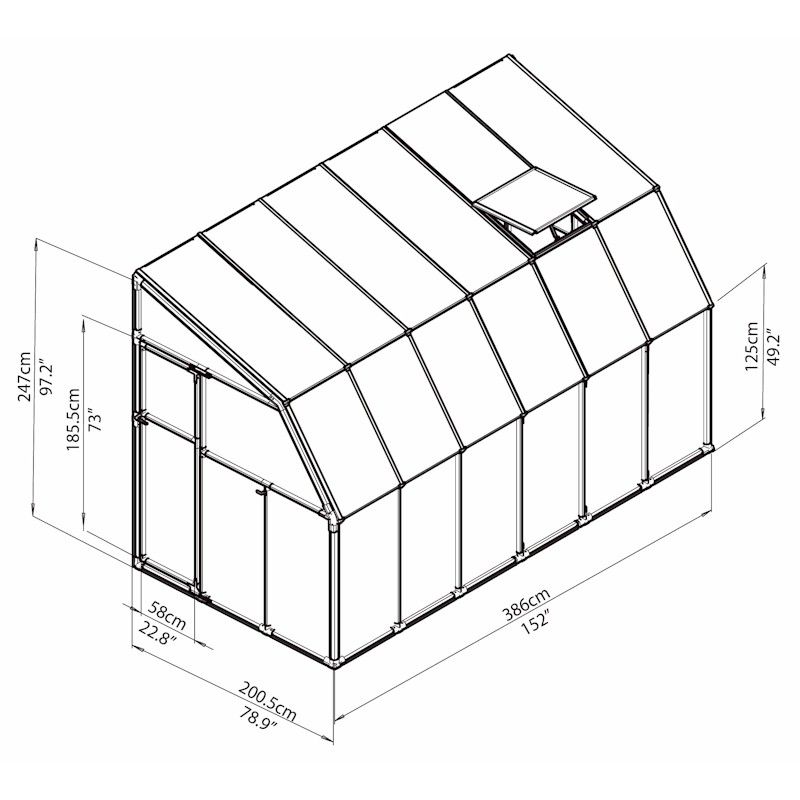 Palram - Canopia Sun Room Clear 6x12 - One Garden