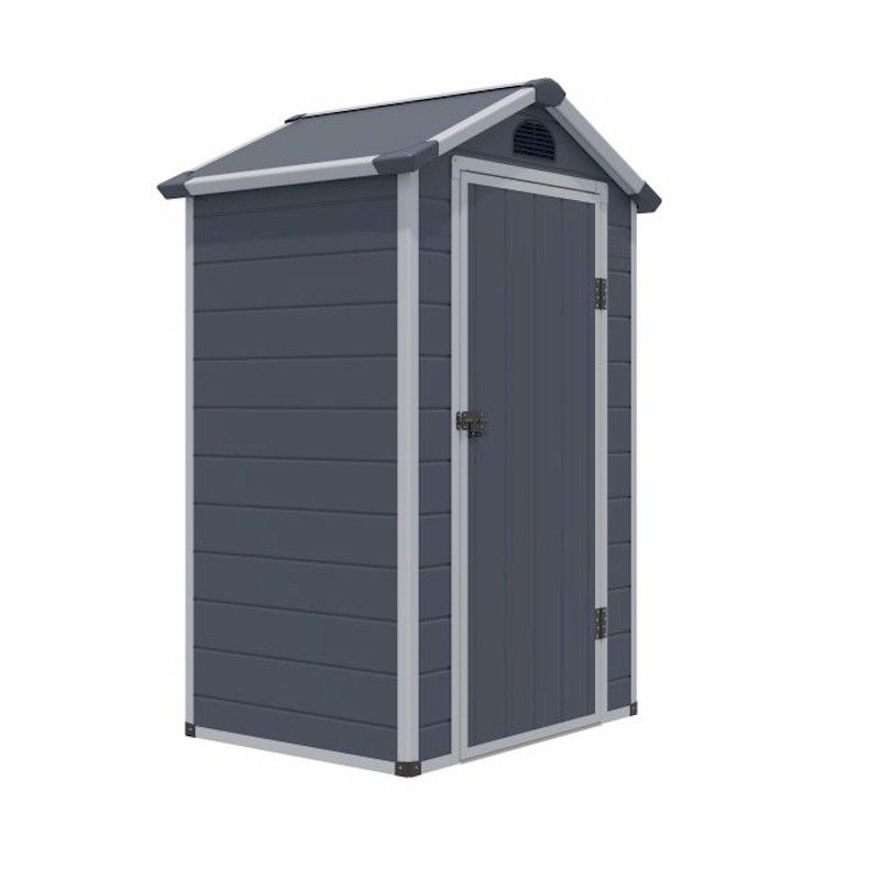 Rowlinson Airevale 4x3 Apex Plastic Shed - Dark Grey - One Garden