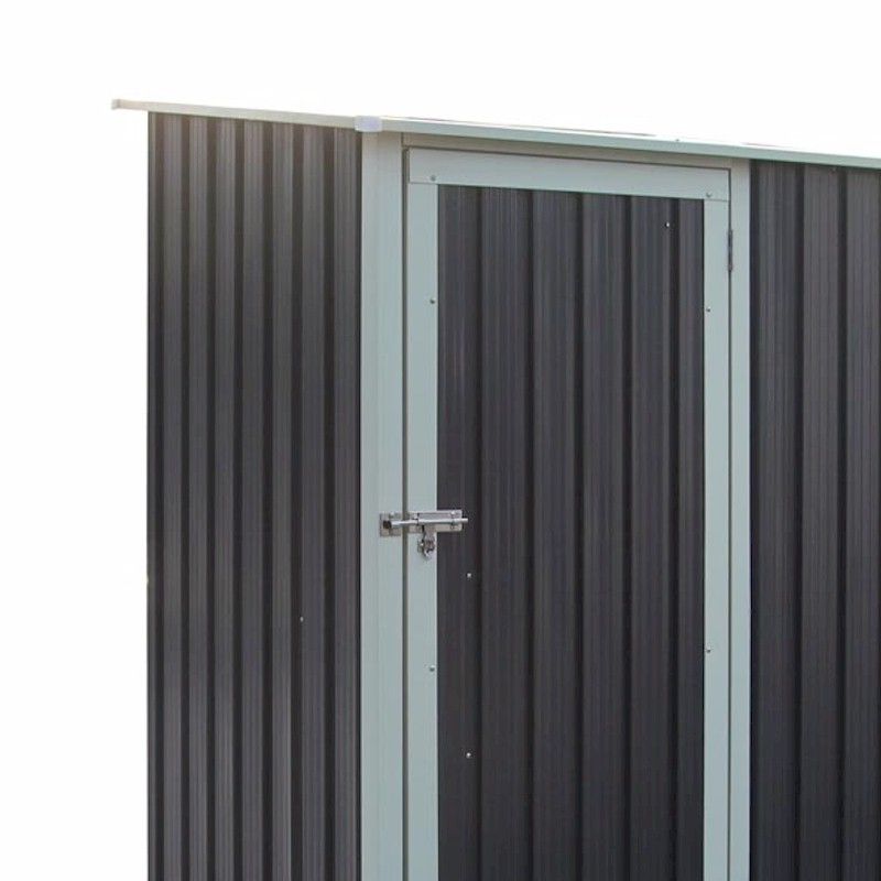 Rowlinson Trentvale 5x3 Metal Pent Shed - Dark Grey - One Garden