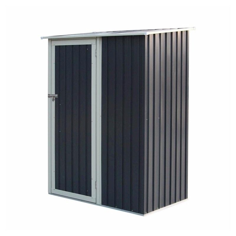 Rowlinson Trentvale 5x3 Metal Pent Shed - Dark Grey - One Garden