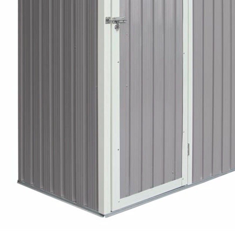 Rowlinson Trentvale 5x3 Metal Pent Shed - Light Grey - One Garden