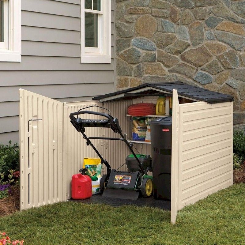 Rubbermaid X Sliding Roof Plastic Shed One Garden