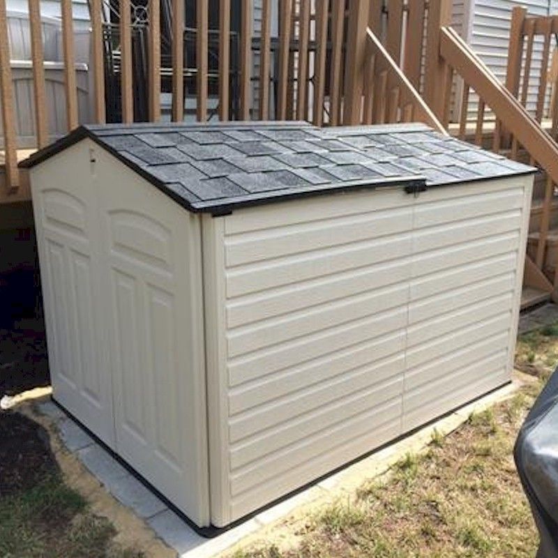 Rubbermaid 5x6 Sliding Roof Plastic Shed - One Garden