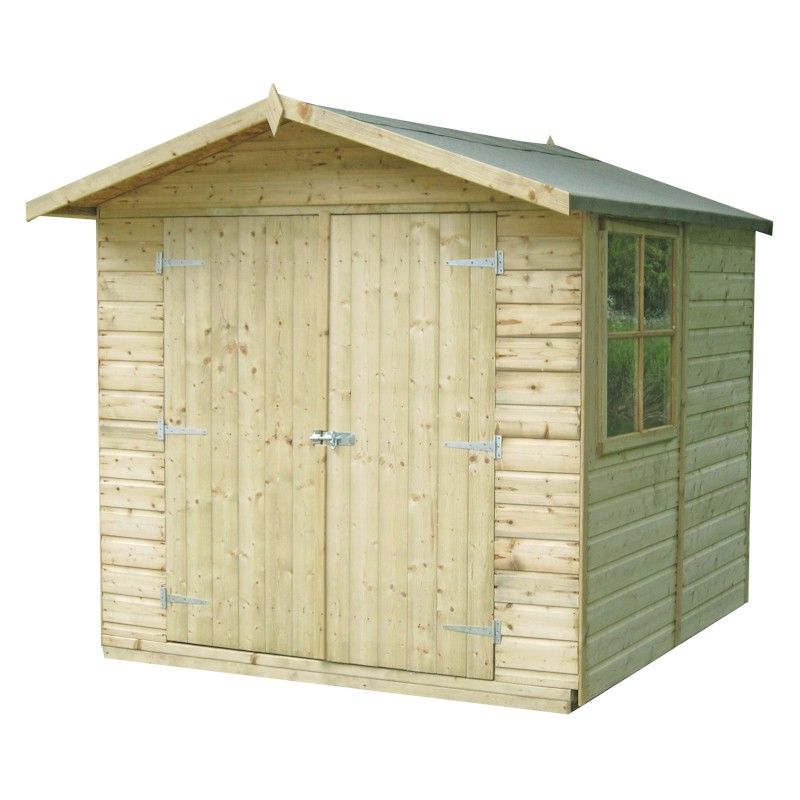 Shire Alderney Pressure Treated Shed 7x7 One Garden