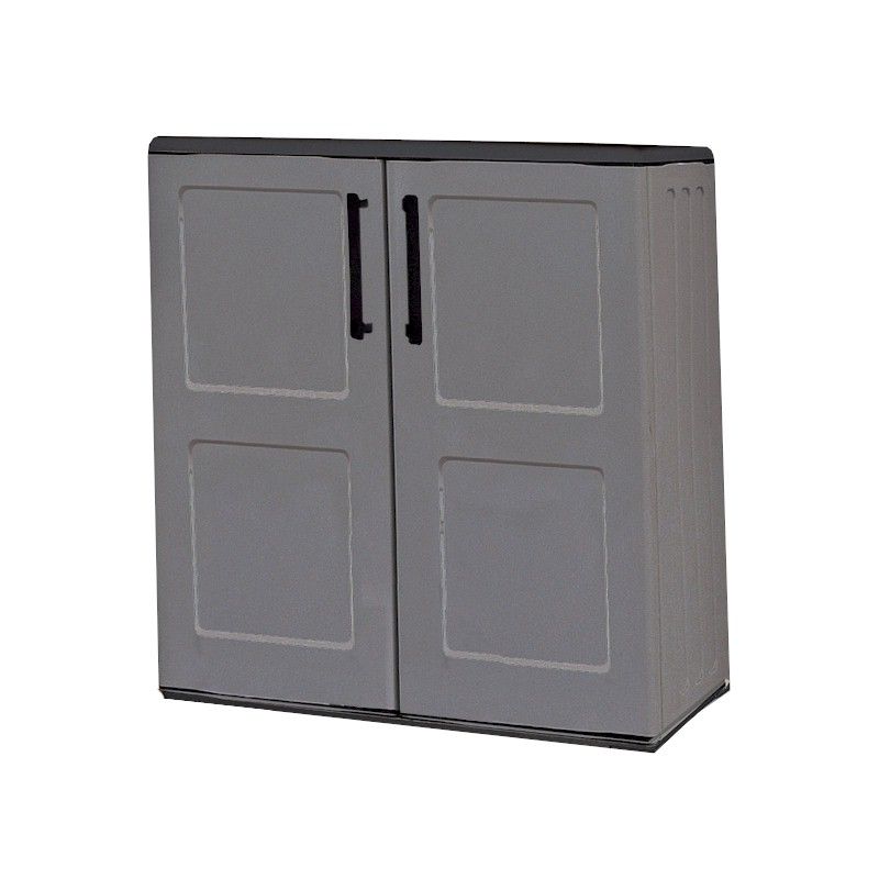 Shire Plastic Mid Storage Cupboard with Shelf - One Garden