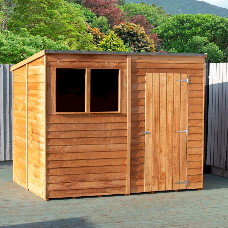 Shire Overlap Pent Garden Shed 8x6 - One Garden