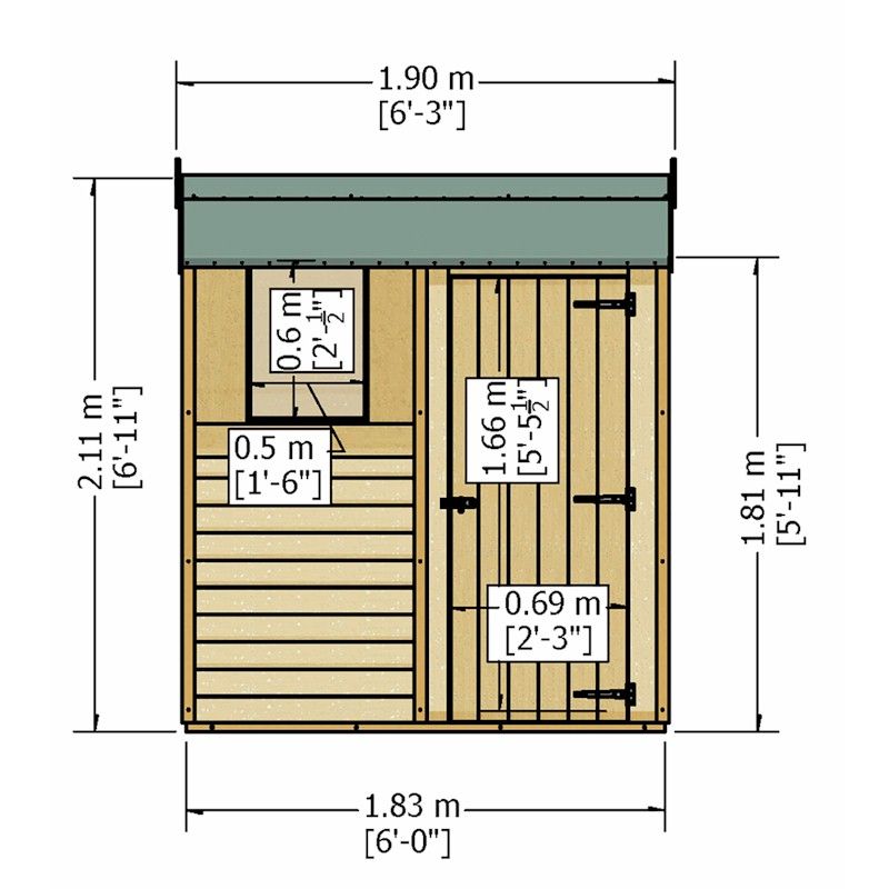 Shire Overlap Reverse Apex Shed 6x4 - One Garden