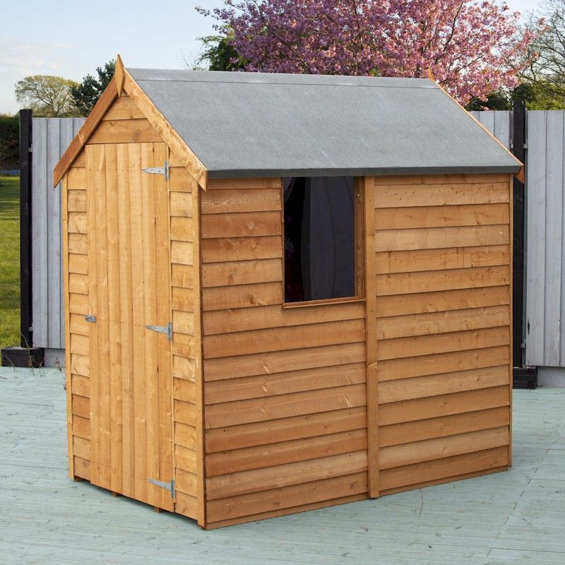 Shire Value Overlap Apex Shed 6x4 With Window - One Garden