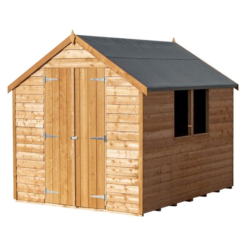 Shire Value Overlap Double Door Apex Shed 8x6 One Garden 0032