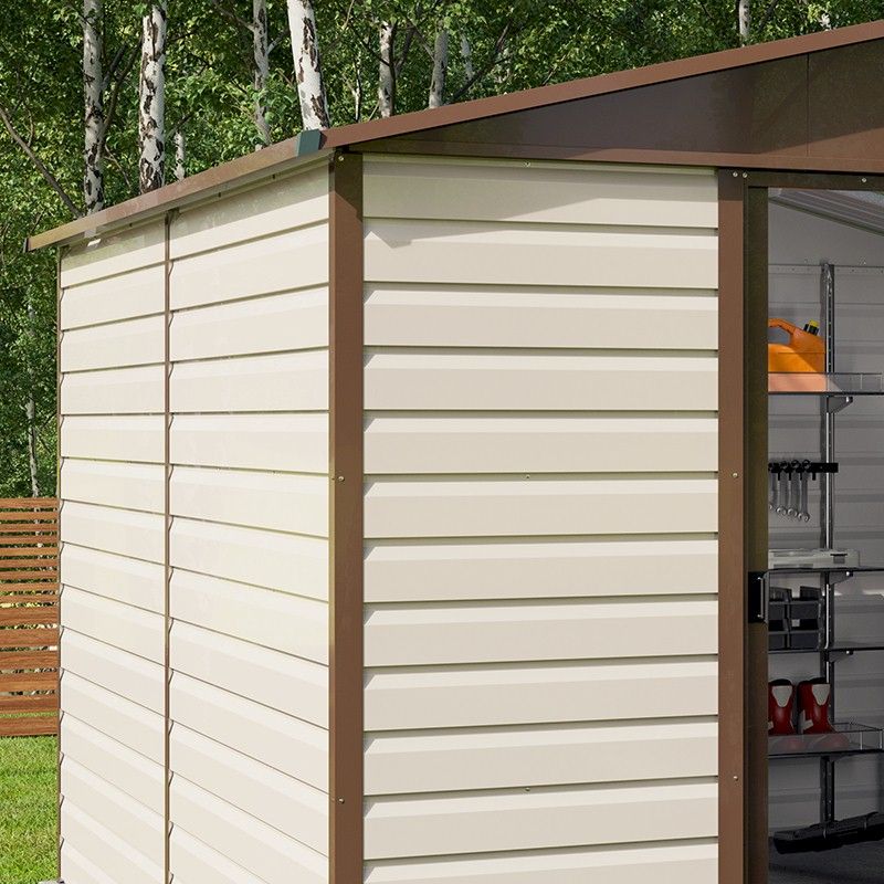 Yardmaster Shiplap 1012TBSL Metal Shed 2.85 X 3.67m - One Garden