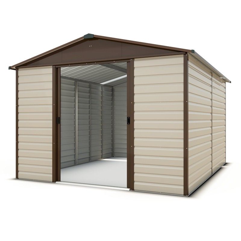 Yardmaster Shiplap 1012TBSL Metal Shed 2.85 x 3.67m - One Garden