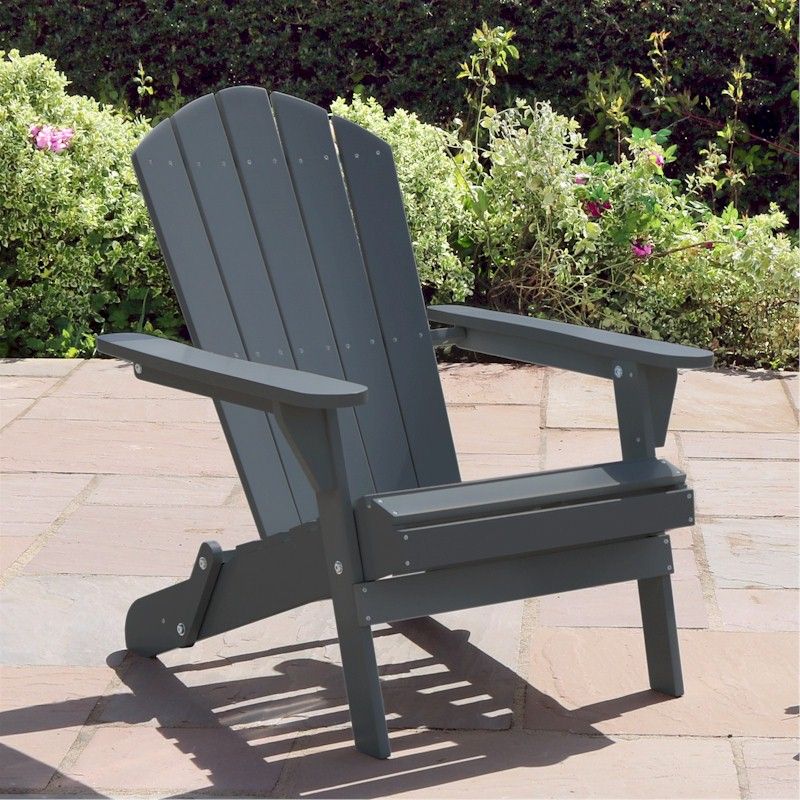 Zest Jasmine Folding Chair Dark Grey - One Garden