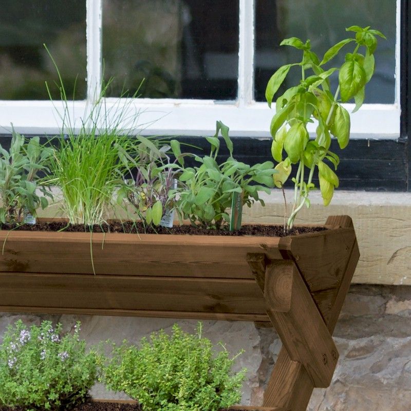 Zest Stepped Herb Planter - Brown - One Garden