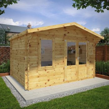 Mercia Retreat Log Cabin 4m x 3m - 28mm - Double Glazed image