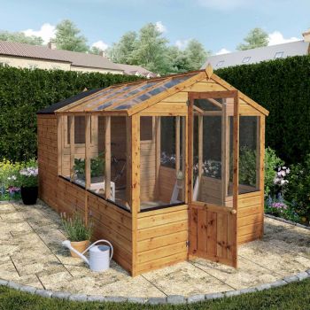 Mercia Traditional Apex Greenhouse Combi Shed 12x6 image