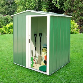 Sapphire Apex 5x4 Green Metal shed image