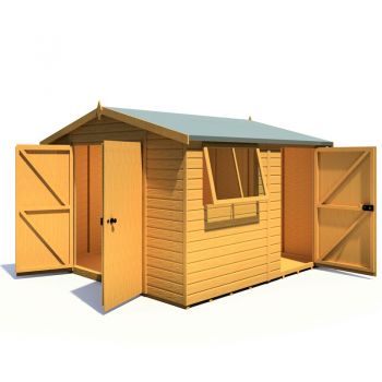 Shire Atlas Reverse Shed 10x10 with Single and Double Doors image