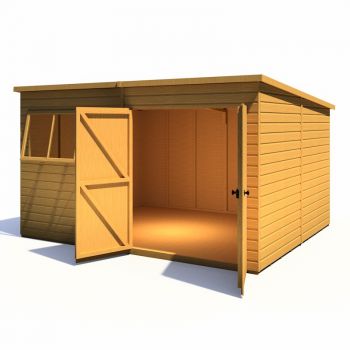 Shire Ranger Premium Pent Shed 12x10 With Double Doors image