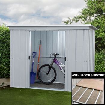 Yardmaster 104PZ Pent Metal Shed with Floor Support Frame 2.84 x 1.04m image