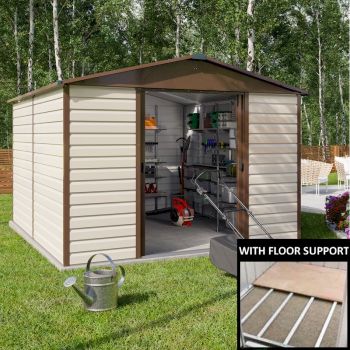 Yardmaster Shiplap 1012TBSL Metal Shed with Floor Support Frame 2.85 x 3.67m image