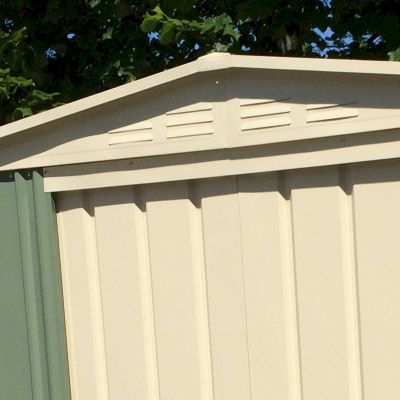 Lotus Apex 6x5 Mist Green Metal shed - One Garden