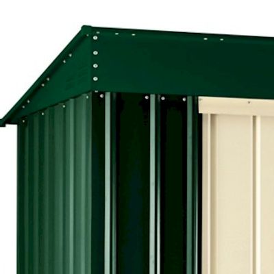 Lotus Pent 8x4 Heritage Green Metal Shed - One Garden